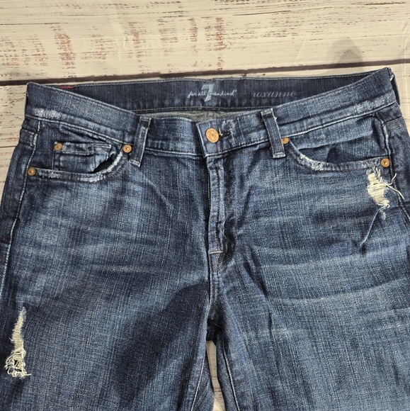 7 FOR ALL MANKIND Distressed Roxanne Jeans sz 31 - Picture 2 of 10